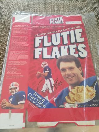 1999 Kellogg Flutie Flakes Cereal Limited Edition Collector’s Box Empty Flat