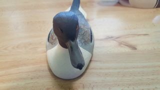 Vintage Joe Renello Pintail Duck Decoy Hand Carved Hand Painted Folk Art