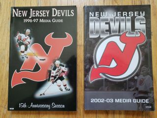 (2) Jersey Devils Nhl Hockey Media Press Guides Books