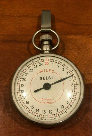 Vintage Selsi 25 Mile Pedometer - Made In Germany