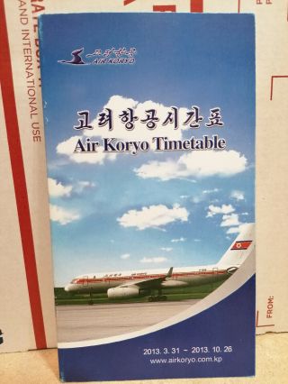 Air Koryo Timetable 2013 Airline North Korea Dprk Chosonminhang Air Tupolev Tu