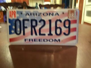 2008 Arizona Freedom License Plate