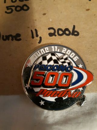Pocono 500 6/11/2006 Nascar Race Pin.  Denny Hamlin First Career Win.