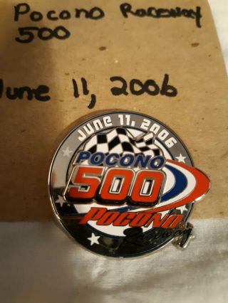 Pocono 500 6/11/2006 NASCAR Race Pin.  Denny Hamlin first career win. 2