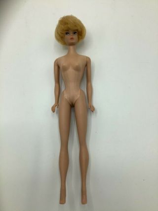 Vintage 1962 Bubblecut Midge Barbie Doll Blonde Matte Face Blue Eyes