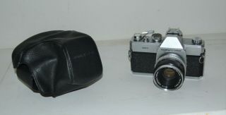 Vintage 1966 Mamiya Sekor 500tl 35mm Slr Camera W 50mm 1:2 Lens W/case