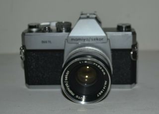Vintage 1966 Mamiya Sekor 500TL 35mm SLR Camera w 50mm 1:2 Lens W/Case 2