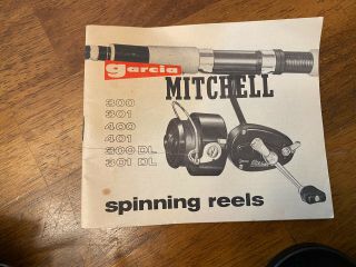 2 Vintage Garcia Mitchell 300 Spinning reels - made in France,  Accessories 2
