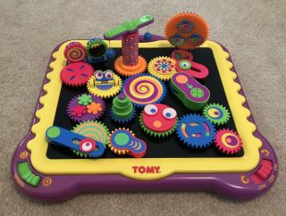 Vintage 1997 Tomy Gearation Mechanical Magnetic Gears Board Toy 16 Gears