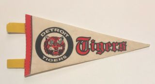 Vintage 70s Detroit Tigers Mlb Baseball Cloth Mini Felt Pennant 3.  5x7 Inches