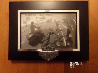 Harley - Davidson 4 " X 6 " Picture Frame With Harley - Davidson Motor Cycles Logo