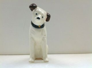 Vintage 2.  5” Ceramic Rca Victor " Nipper Dog " Figurine Sarsaparilla Deco Japan