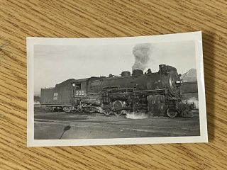 Western Pacific Railroad Steam Engine Locomotive No.  305 Vintage Photo