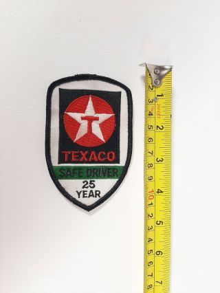 Texaco Sew On Patch - Texaco " 25 Yr Safe Driver "