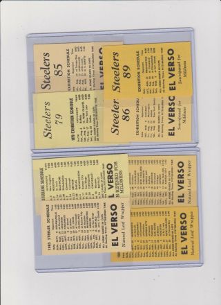 Vintage Pocket Schedule - Nfl Football Pittsburgh Steelers - 1979 1985 1986 1989