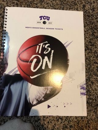 2016 - 17 Tcu Horned Frogs College Basketball Ticket Sheet Strip Stubs