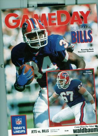 1991 9/15 Football Program York Jets Buffalo Bills Giant Stadium