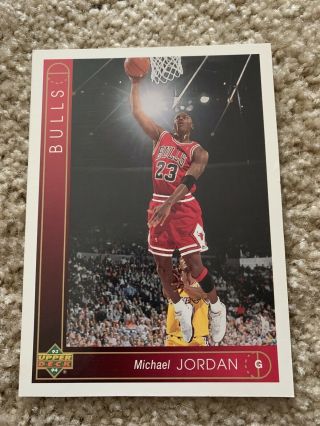 Michael Jordan.  " Chicago Bulls ".  1993 - 94 Upper Deck Box Bottom.