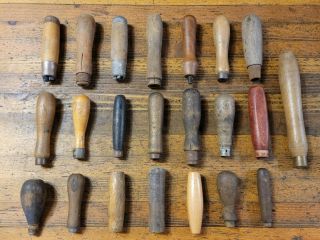 Vintage Tools Antique Chisel File Wood Tool Handles Carpenter Woodworking Set☆us