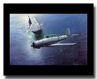 Blackburn Skua Dive Bomber Hms Ark Royal Framed Picture Charles Thompson