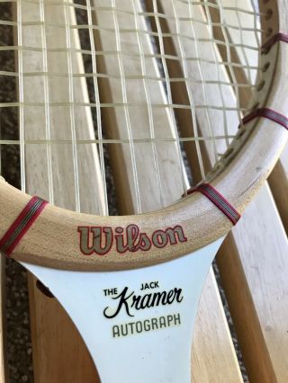 Vintage/retro Tennis Racquet (racket) : Wilson - Jack Kramer Autograph (wood).