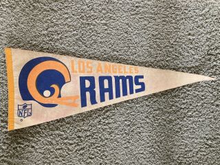 Vintage Los Angeles Rams Felt Pennant 1970 