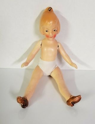 Vintage Doll - Jointed Porcelain Bisque - Made In Germany - 6 " Tall