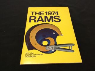 Vintage 1974 Los Angeles Rams Nfl Media Guide