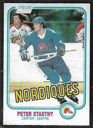 1981 - 82 Opc (o - Pee - Chee) Nhl Hockey: 269 Peter Stastny Rc,  Quebec Nordiques