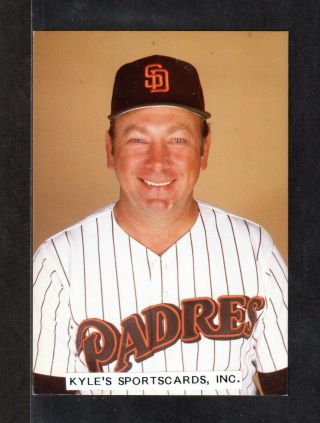 1985 - 86 Jack Krol Padres Unsigned 3 - 1/2 X 5 Color Photo Card 1