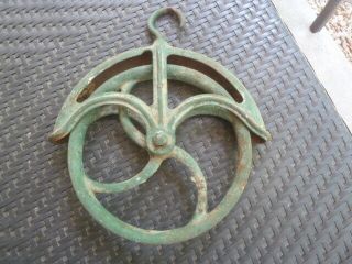 Rustic Antique Cast Iron Water Well Pulley