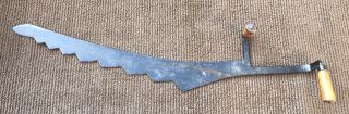 Antique Vintage 35” Hay Knife Or Ice Saw Old Primitive Farm Tool