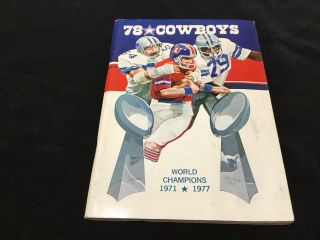 1978 Dallas Cowboys Nfl Media Guide