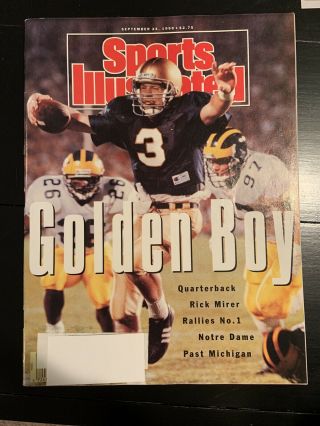 1990 Sports Illustrated - Rick Mirer / Notre Dame Cover (9/24/1990)