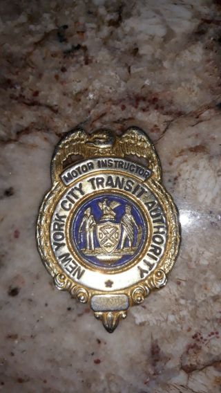 Vintage Obsolete York Transit Authority Motor Instructor Badge