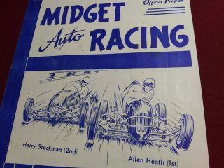 Vtg.  June 6,  1951 MIDGET AUTO RACING Official Program Balboa Stadium San Diego 2