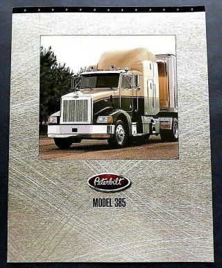 1995 Peterbilt Model 385 Heavy Duty Truck Sales Brochure 8 Pages