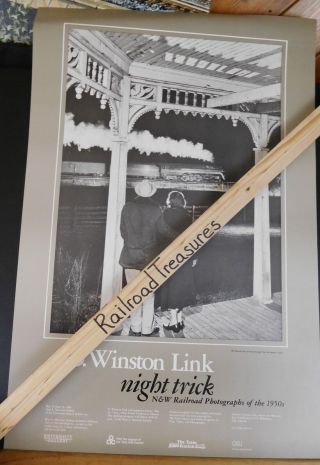 Poster O.  Winston Link Night Trick N&w Railroad Photographs Of The 1950s
