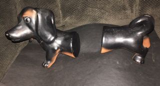 Vintage Ceramic Dachshund Bookends,  1950’s? Similar To Enesco
