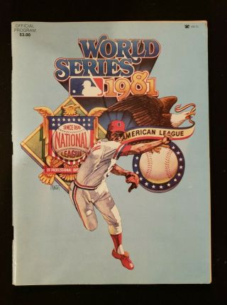 1981 World Series Official Program York Yankees Vs Los Angeles Dodgers Exmt,