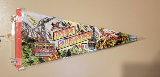 Palm Springs California Tramway Vintage Felt Pennant With Holder 11232019