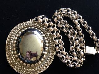 Vintage Antique Whiting And Davis Hematite Silver Chain Necklace Bracelet 3