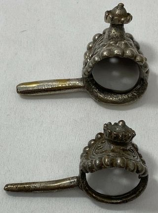 2 - Antique Tribal India Cast Metal Big Toe Rings 2 Sizes Heavy - Collectible