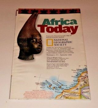 National Geographic Map Africa Today Natural Realms Of S/h September,  2001