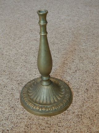 Antique Heavy Art Deco Solid Brass Table Lamp Base Parts - Signed 6630