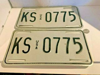 Matched Pair Us Military License Plates - Germany 1990 