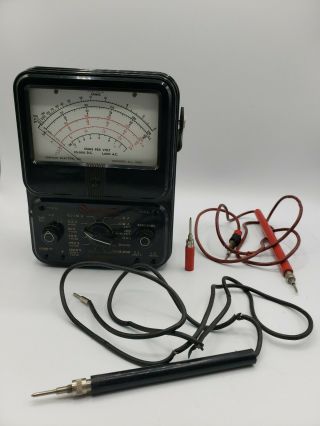 Simpson Model 260 Series Analog Multimeter Volt Ohm Milliammeter,  Case & Cables