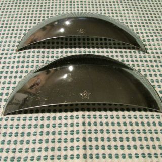 Vintage Head Light Half Moon Shields Marked With A Star And S In The Logo