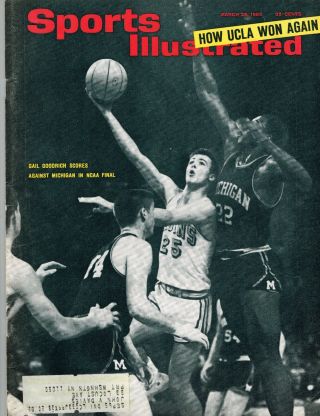 Vintage Sports Illustrated March 29 1965 Gail Goodrich Ucla Ncaa Champs