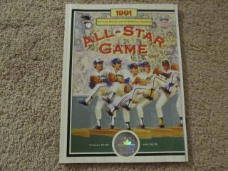 1991 All - Star Game Souvenir Program Toronto (sc) Baseball Mlb